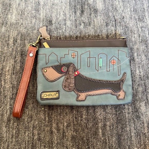Chala Wiener Dachshund Dog In The City Mini Wristlet - Picture 1 of 5